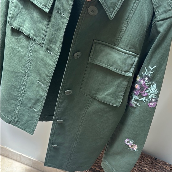 Levi’s Embroidered Green Military Jacket - Picture 6 of 12